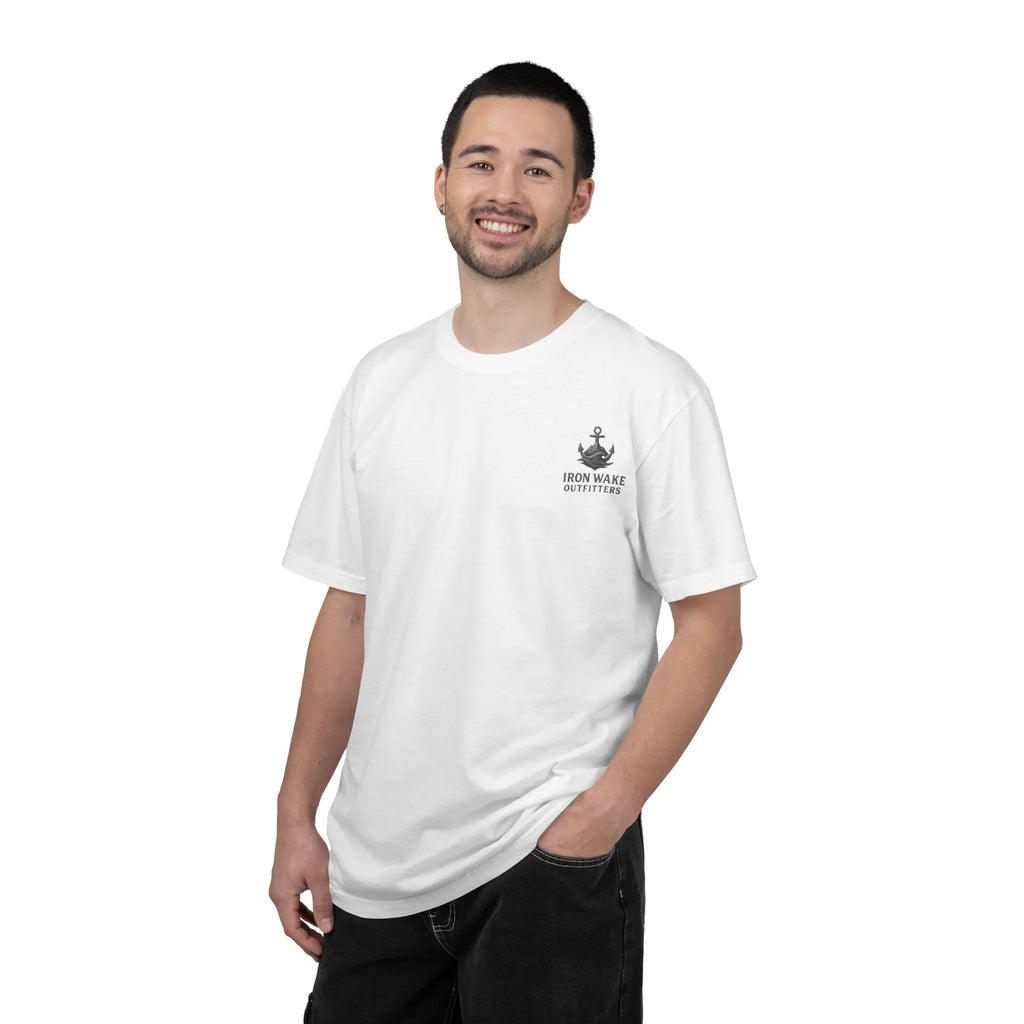 Anchor Logo T-Shirt — Iron Wake Outfitters Chest & Back Graphic Printify