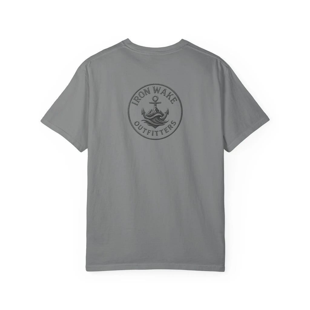 Anchor Logo T-Shirt — Iron Wake Outfitters Chest & Back Graphic Printify