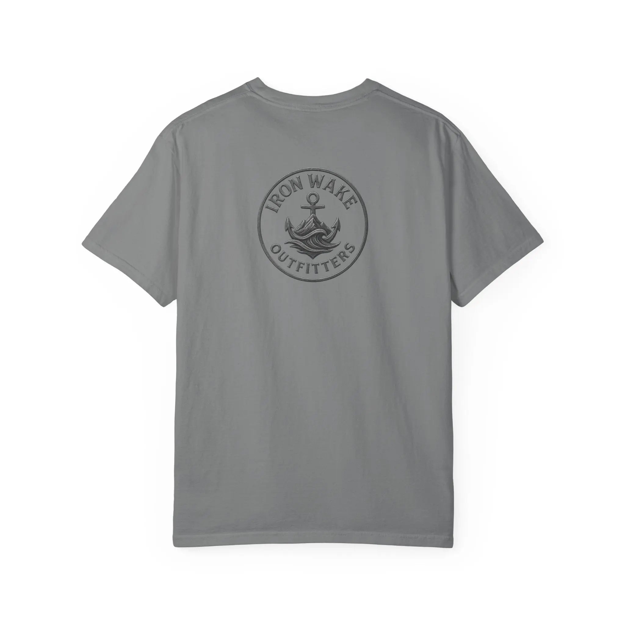 Anchor Logo T-Shirt — Iron Wake Outfitters Chest & Back Graphic Printify