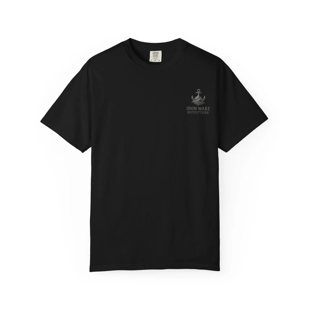 Anchor Logo T-Shirt — Iron Wake Outfitters Chest & Back Graphic Printify