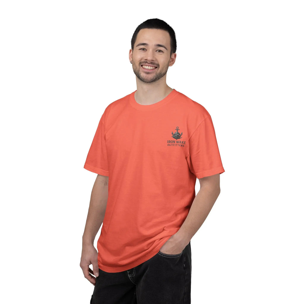 Anchor Logo T-Shirt — Iron Wake Outfitters Chest & Back Graphic Printify