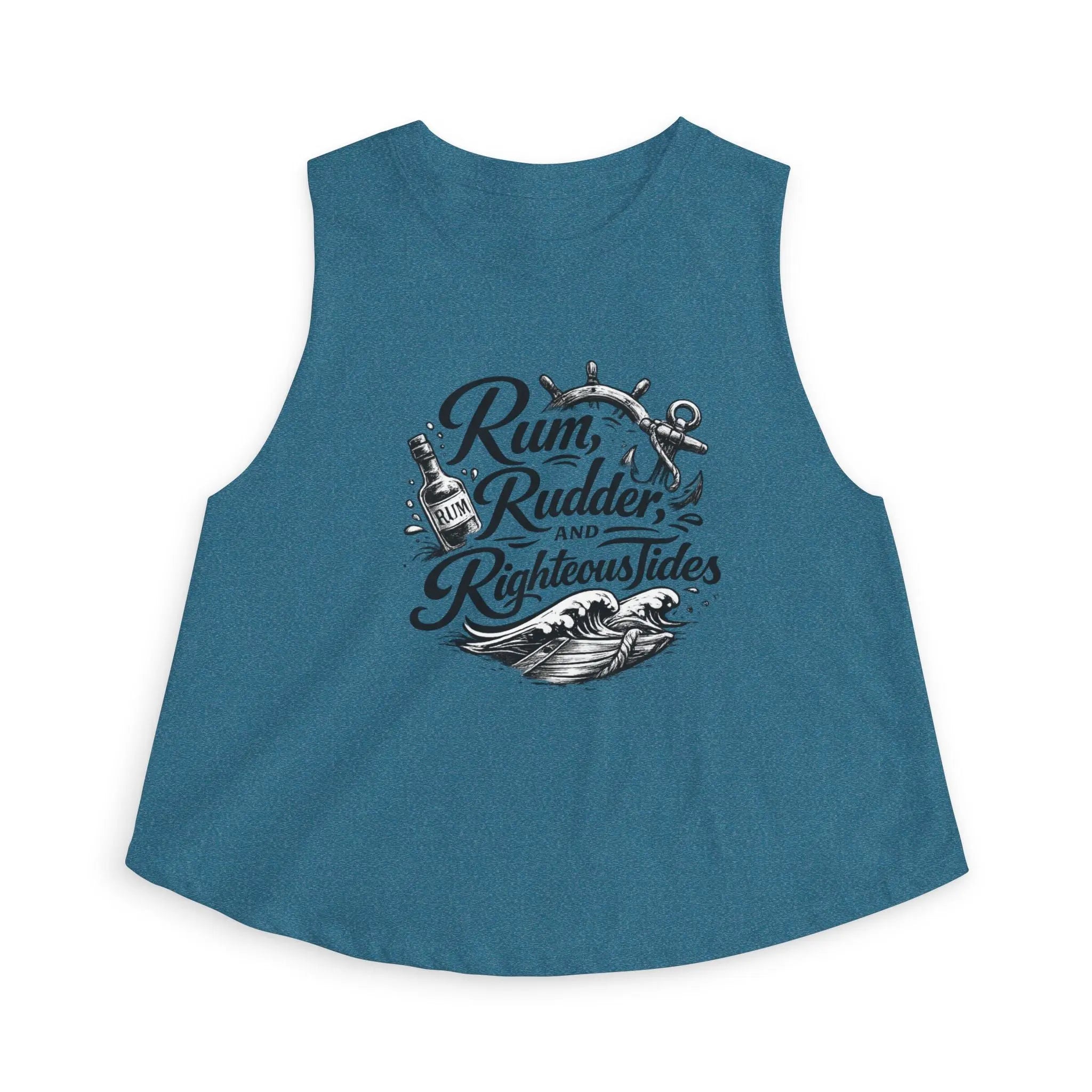 Rum, Rudder & Righteous Tides Crop Top Printify