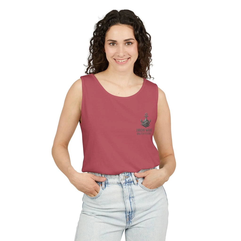 Iron Wake Outfitters Anchor & Surfer Tank Top Printify