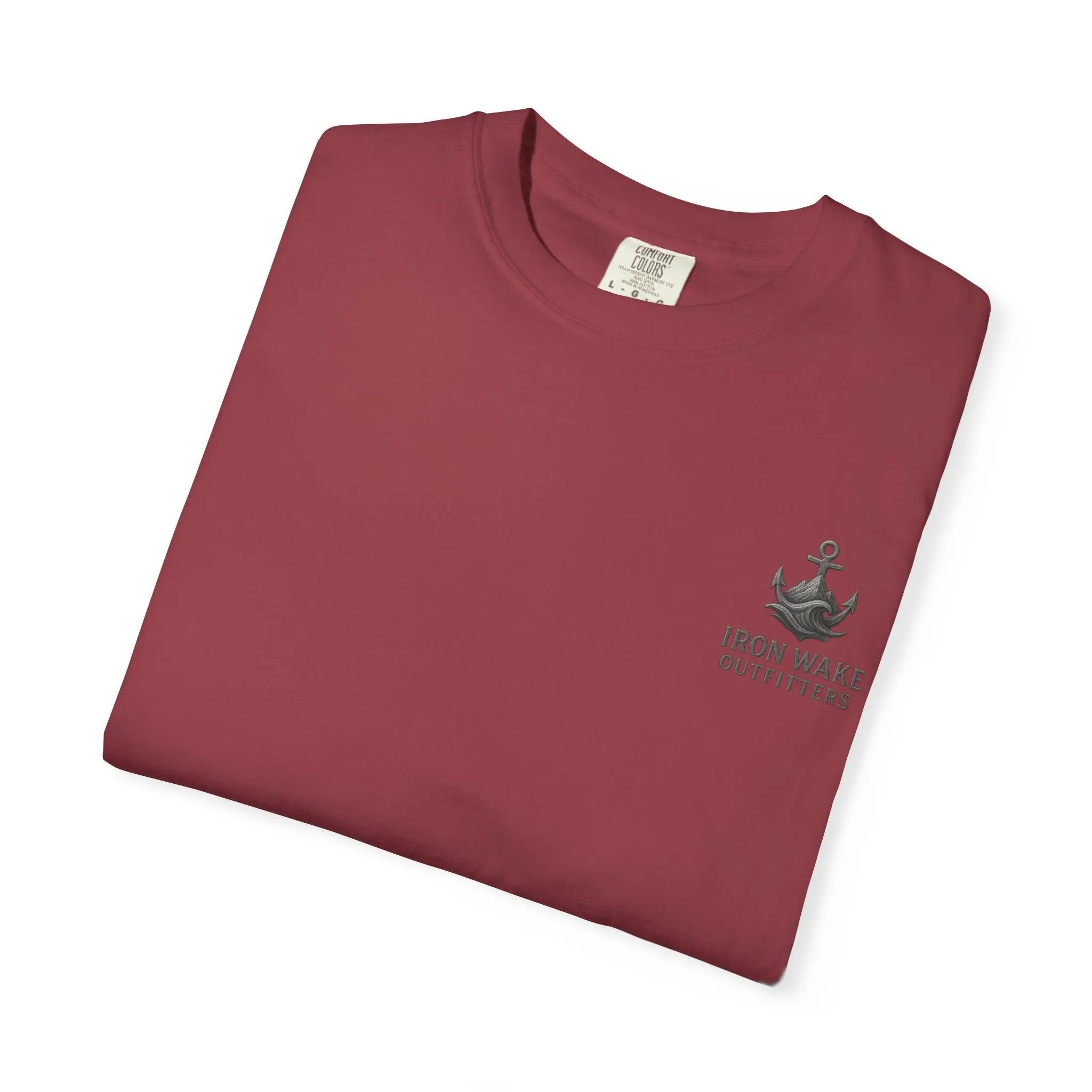 Anchor Logo T-Shirt — Iron Wake Outfitters Chest & Back Graphic Printify