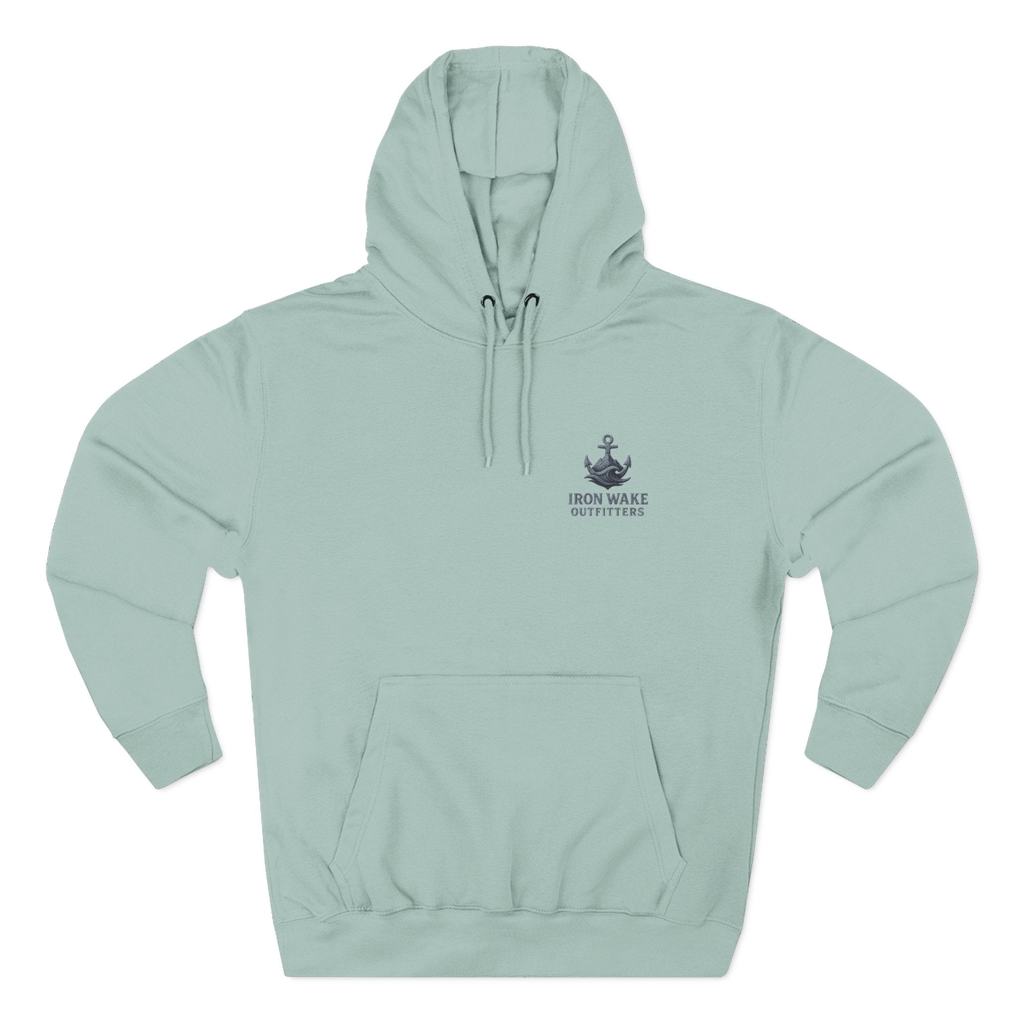 Nautical Anchor Logo Hoodie — Iron Wake Outfitters Chest Emblem