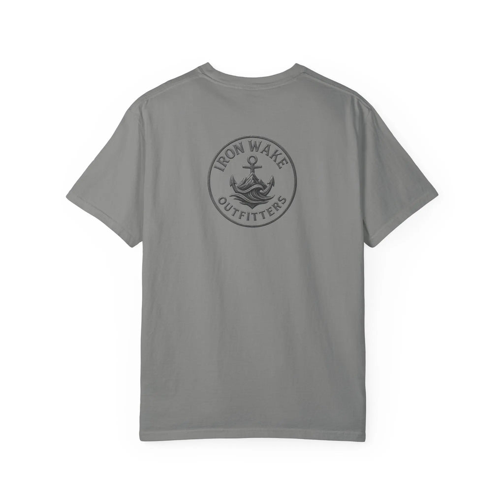 Anchor Logo T-Shirt — Iron Wake Outfitters Chest & Back Graphic Printify