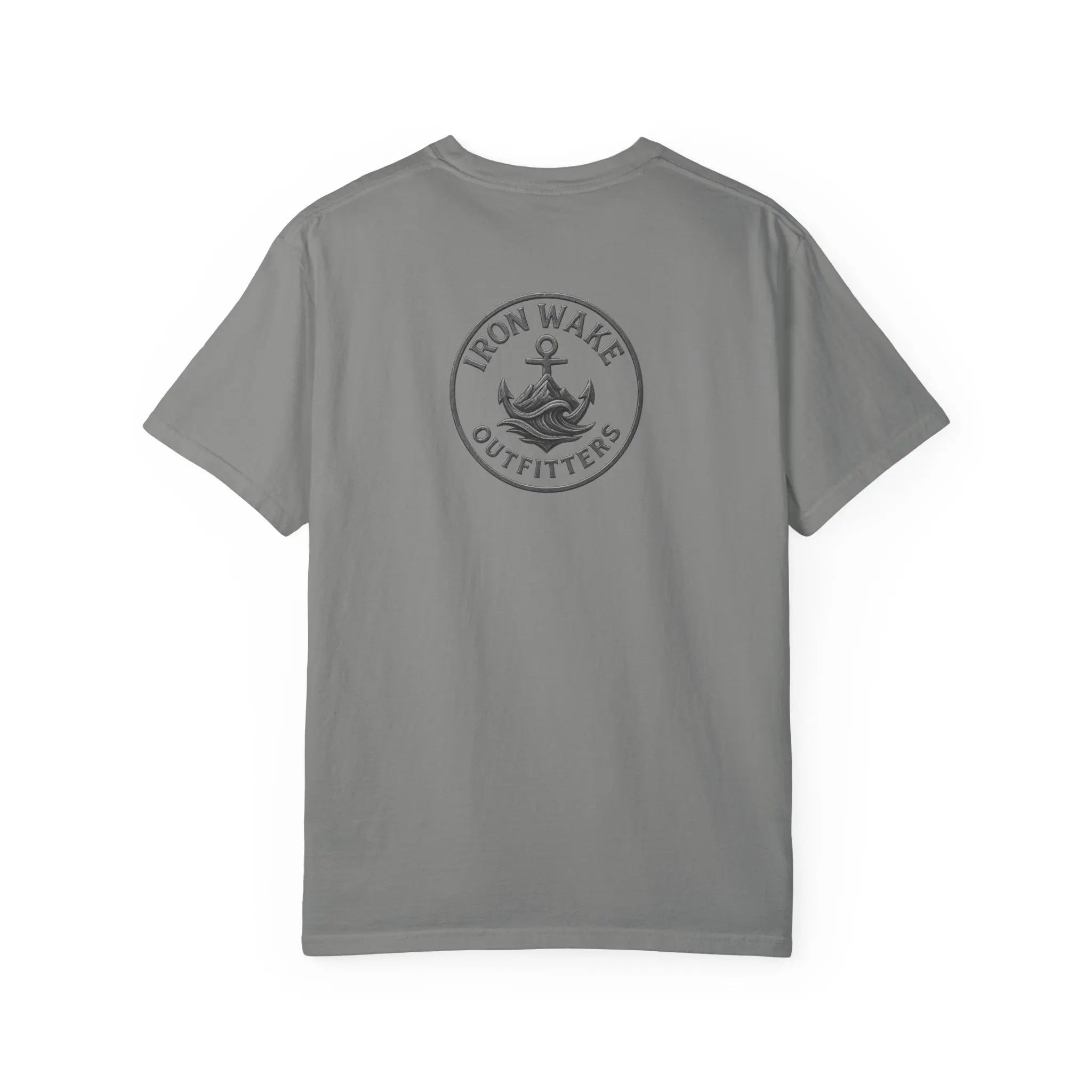 Anchor Logo T-Shirt — Iron Wake Outfitters Chest & Back Graphic Printify