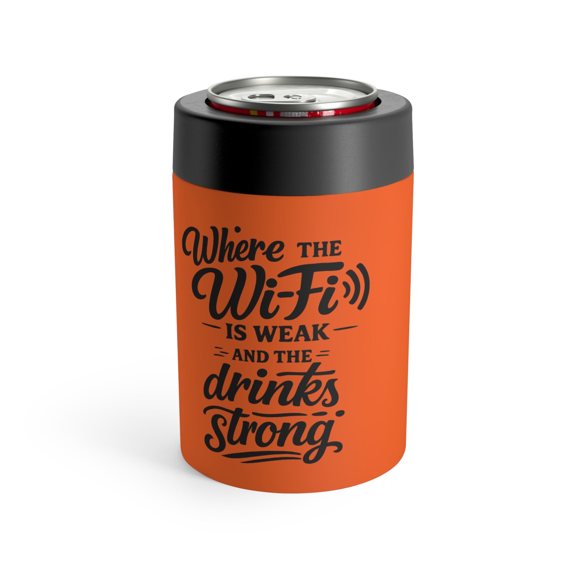 Can Holder — "Wine Wheel is My Dance Partner" Insulated Can Cooler (Nautical Sailboat Design)