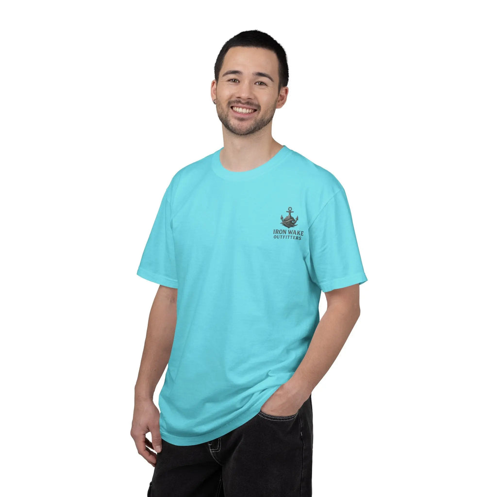 Anchor Logo T-Shirt — Iron Wake Outfitters Chest & Back Graphic Printify