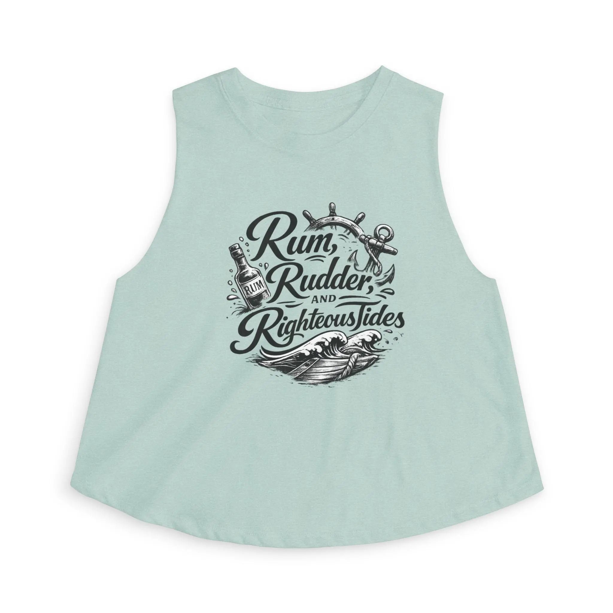 Rum, Rudder & Righteous Tides Crop Top Printify