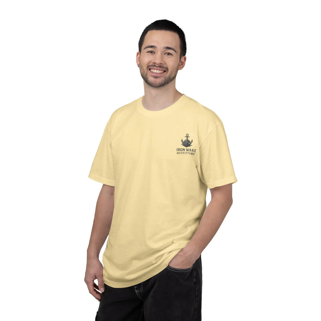 Anchor Logo T-Shirt — Iron Wake Outfitters Chest & Back Graphic Printify
