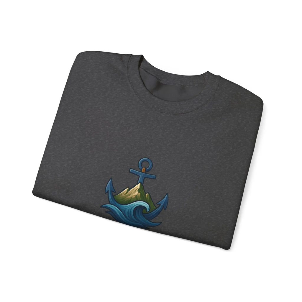 Crewneck Sweatshirt — Iron Wake Outfitters Anchor Logo Printify